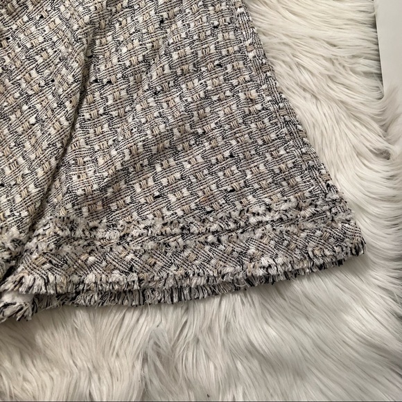 Lafayette 148 A-Line Flounce Skirt Beige Tweed - Picture 5 of 12